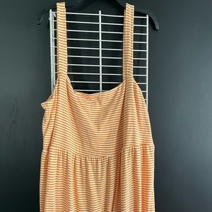Orange/white, maxi dress, bought @ Anthropology.